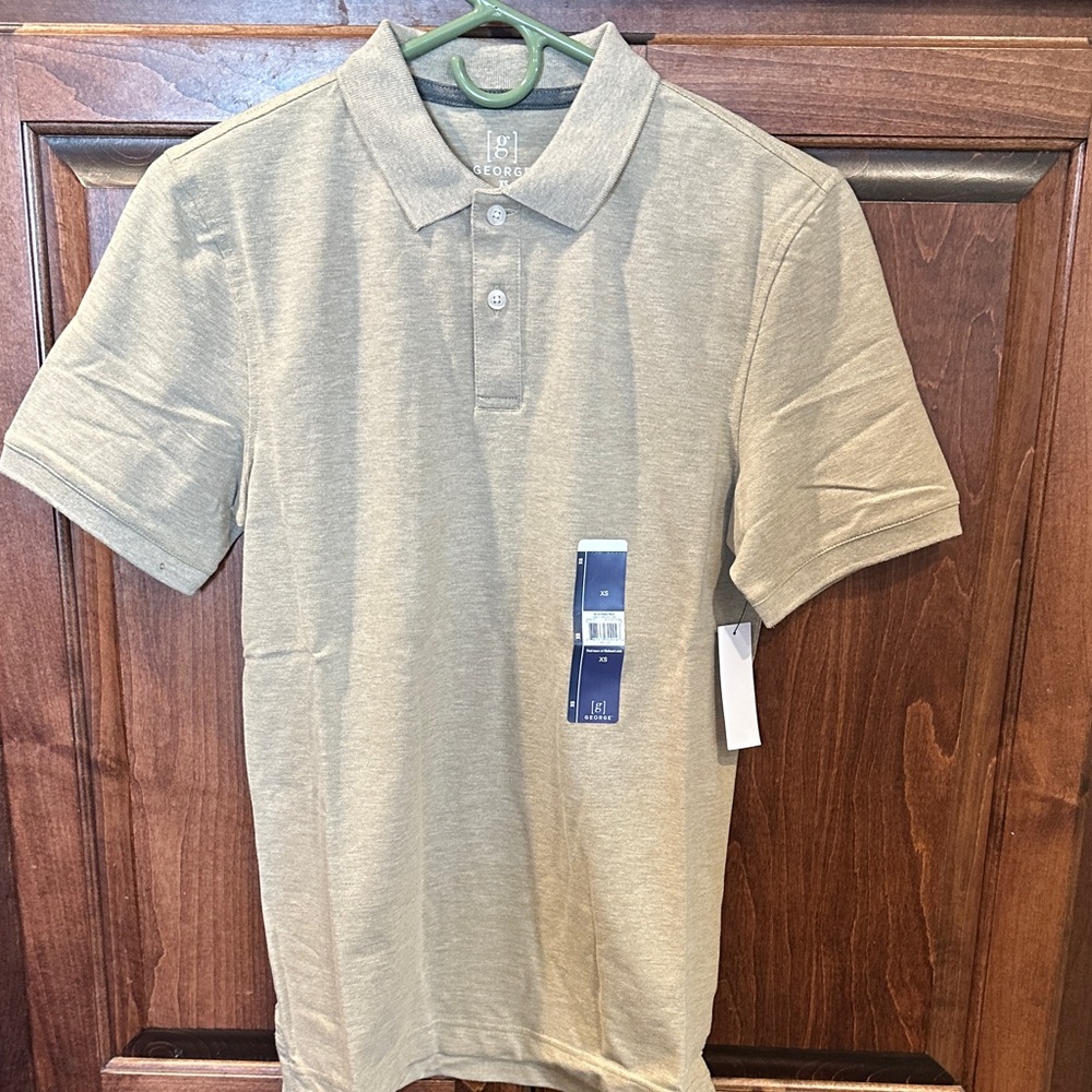 George Men's Polo Shirt in Light Brown